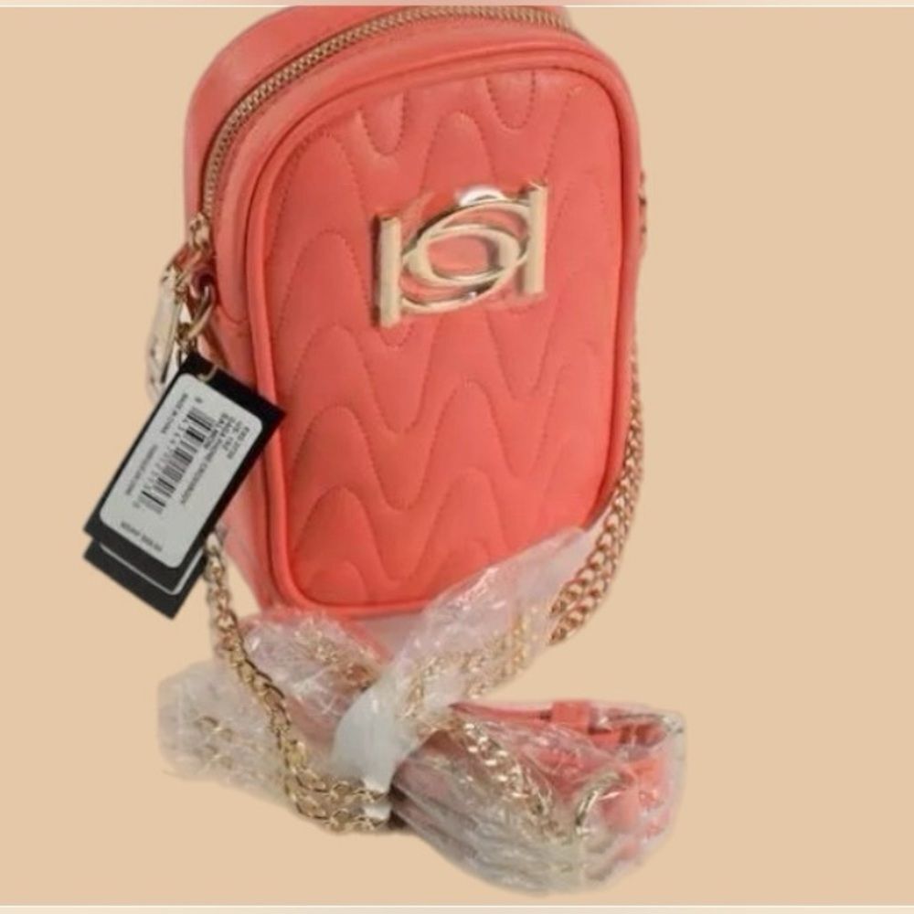 *NWT* Bebe Phone Crossbody Bag Pink Coral Salmon